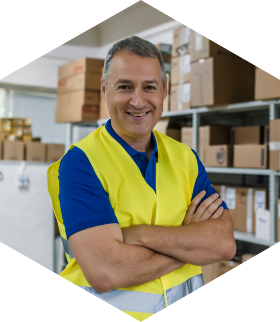 Image showing a male working in a warehouse