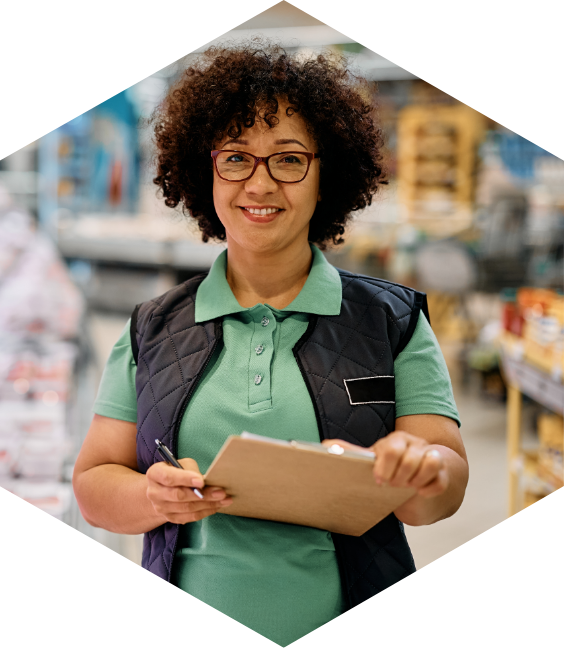 Image showing a lady working a retail shop